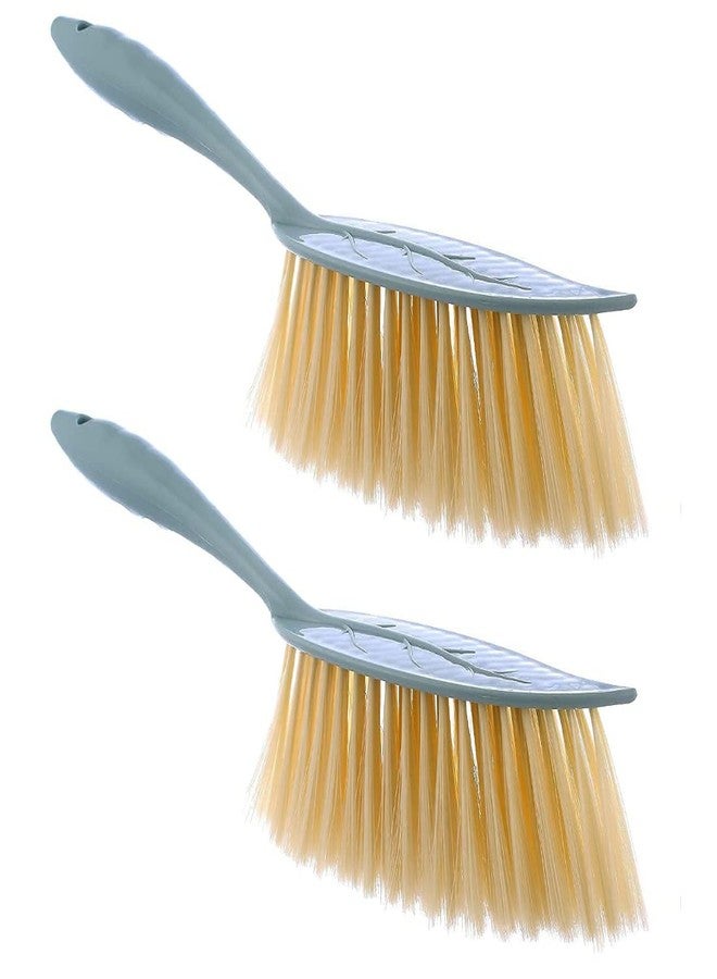 Bekner Plastic Handle Brush Hand Broom Household Cleaning Brush Soft Bristles Dusting Brush for Bed,Sofa,Furniture,Clothes,Car Pack of 2 - Image 1